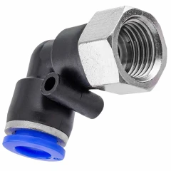 Фитинг угловой для пластиковых трубок 8мм с внутренней резьбой 1/4''