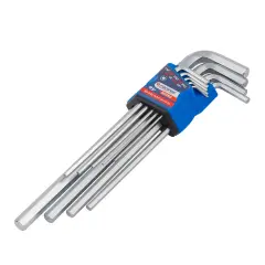 Набор ключей Г-образных 6-гранных, 9пр.(1/16'', 5/64', 3/32'', 1/8'', 5/32'', 3/16'', 1/4'', 5/16'', 3/8'')в пластиковом держателе