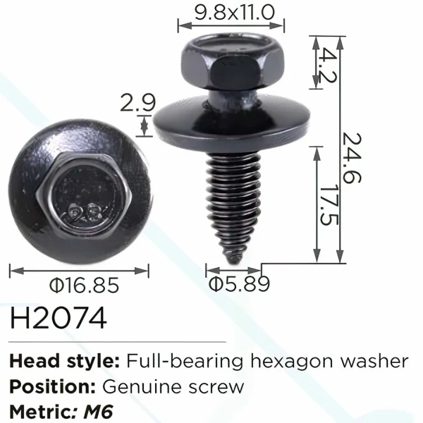 Клипса для крепления внутренней обшивки а/м универсальная металлическая (100шт/уп.)
