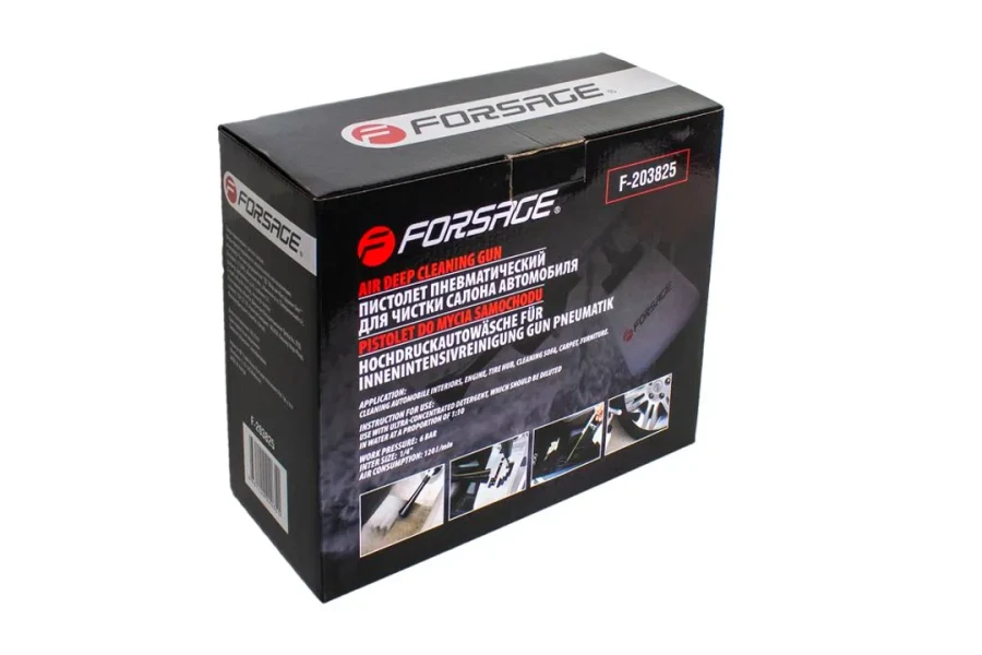 Пистолет пневматический ''Tornado''для химчистки салона а/м с медной трубкой подачи моющего средства ''Profi''(емкость 1л ,6 bar, расход воздуха 120 л/м