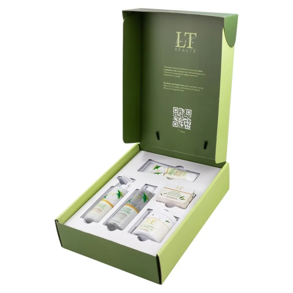 Набор косметики Алоэ и зеленый чай, 5 предметов ( маска для лица 2159,пэды 2258,крем 2142,гель-пилинг 2241,тоник 2180)