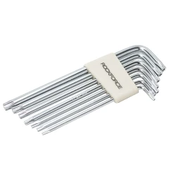 Набор ключей TORX Г-образных длинных с отверстием 7пр.(Т10Н,Т15Н,Т20Н,Т25Н,Т27Н,Т30Н,Т40Н) в пластиковом держателе
