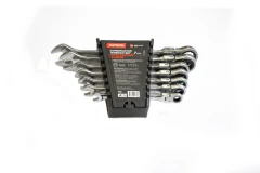 Набор ключей комбинированных трещоточных с шарниром 7пр. (8,10,12,13,14,17,19мм), в пластиковом держателе