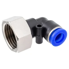 Фитинг угловой для пластиковых трубок 8мм с внутренней резьбой 1/2''