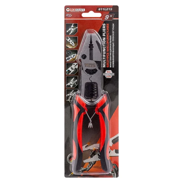 Плоскогубцы комбинированные многофункциональные 9'', в блистере
