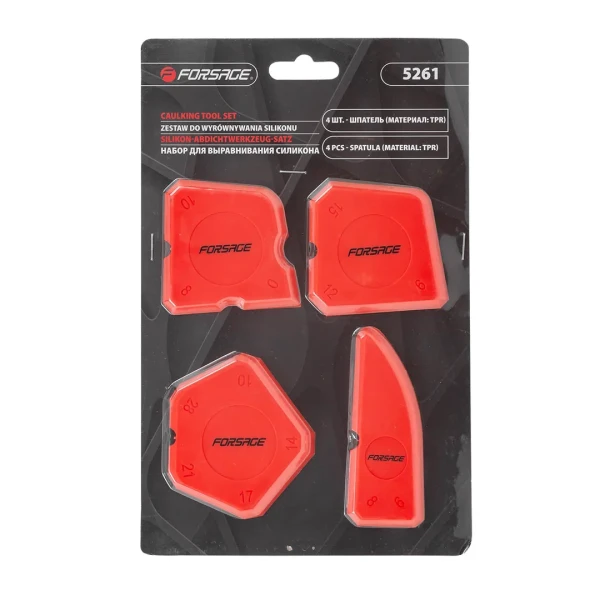 Набор шпателей для выравнивания силикона 4пр, в блистере