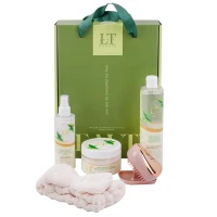 Набор косметики Алоэ и зеленый чай, 5 предметов (маска LT-2166.спрей LT-2173.шампунь-LT-2234.расческа.повязка на голову)