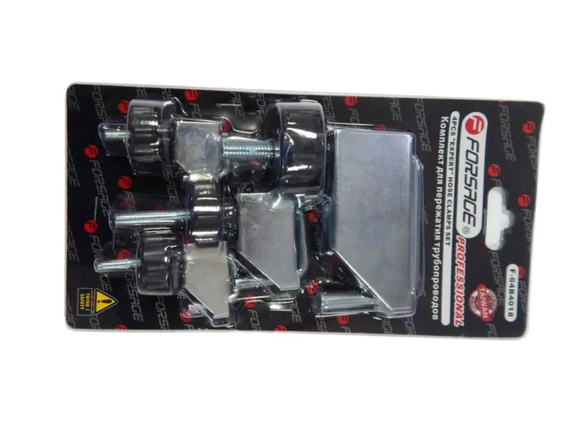 Комплект для пережатия шлангов и патрубков (диаметр: 10, 15, 25, 45мм), в блистере