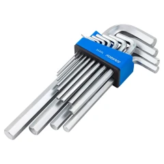 Набор ключей Г-образных 6-гранных длинных 13пр. (2, 2.5, 3-8, 10, 12, 14, 17, 19мм)в пластиковом держателе