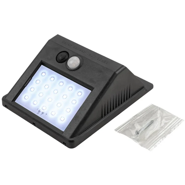 Светильник на солнечной батарее с датчиком движения (20 светодиодов.2835led.6500K,раб. время 6-8ч, время зарядки 4-6ч,ip6.18650lit.3.7v,1200mah)