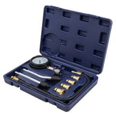 Индикатор компрессии бензинового двигателя Profi 8пр.(0-21Bar, М10, М12, М14, М18 + 2 жестких прижимных адаптера-переходника) , в кейсе