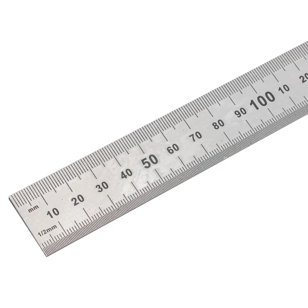 Линейка металлическая измерительная с таблицей перевода 300мм
