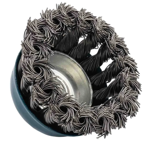 Кордщетка чашеобразная стальная витая для УШМ 60мм, в блистере