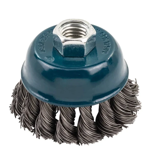 Кордщетка чашеобразная стальная витая для УШМ 60мм, в блистере