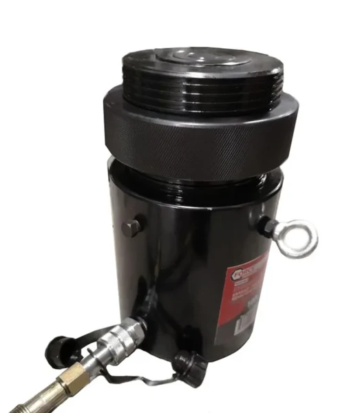 Цилиндр гидравлический с резьбовым штоком и гайкой для механической фиксации 100т (ход штока-50мм,Øштока-135мм,общий Ø-168мм, L-186мм, 700bar)