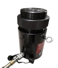 Цилиндр гидравлический с резьбовым штоком и гайкой для механической фиксации 100т (ход штока-50мм,Øштока-135мм,общий Ø-168мм, L-186мм, 700bar)