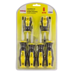 Набор отверток 6пр.(SL:5х75мм,6х100мм,6х38мм,PH:1х75мм,2х100мм,2х38мм),в блистере