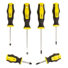 Набор отверток 6пр.(SL:5х75мм,6х100мм,6х38мм,PH:1х75мм,2х100мм,2х38мм),в блистере