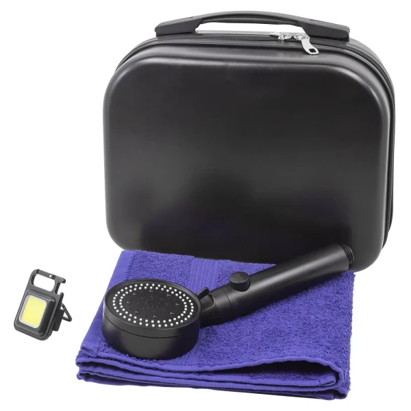 Набор(сумка черная 2149#+полотенце+фонарик52136+лейка52055)