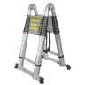 Лестница-стремянка телескопическая алюм. бытовая 4+4м (10+10 ступ.)