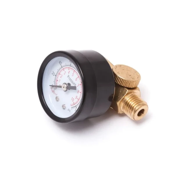 Регулятор мини с индикатором давления резьба 1/4''(0-10bar)