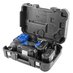 Гайковерт ударный аккумуляторный 1/2''+набор головок ударных глуб.17,19,21мм(2 БАТАРЕИ,20V,5.0AH LI-ION,1550об/мин,3 реж.усилия:130,400,1356Нм),в кейсе