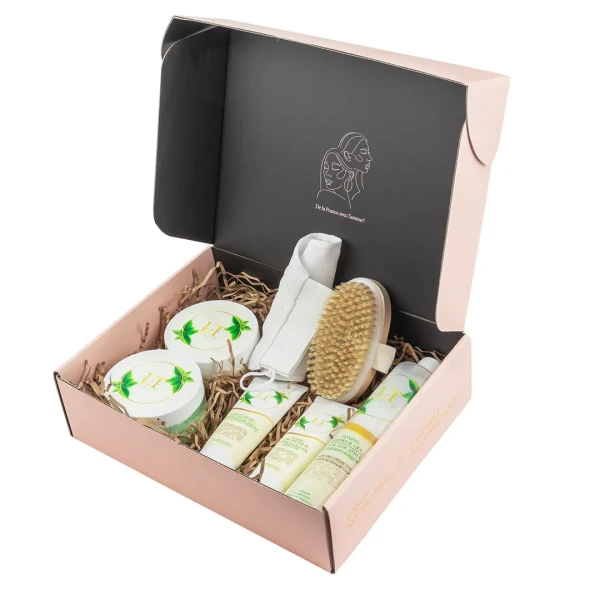 Набор Алоэ и зеленый чай(гель для душа.крем бальзам для рук.гель-скраб для тела.крем для ног,крем для тела.щетка массажная.мочалка-рукавица.упаковка)