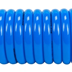 Шланг витой полиуретановый 10мм х 14мм х 15м с быстроразъемами (латунь, максимальное давление - 15bar, рабочая температура от -20 до +60 гр.)