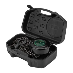 Лебедка механическая(таль) подвесная с фиксацией цепи натяжения, 1т (длина цепи - 3м) в кейсе