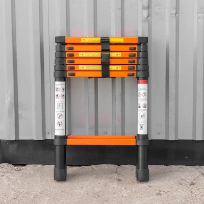 Стремянка телескопическая алюм. бытовая 2м (7+7 ступ.)