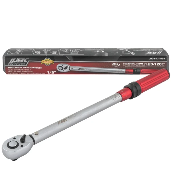 Ключ динамометрический щелчкового типа с быстрой фиксацией 20-120Нм, 1/2''