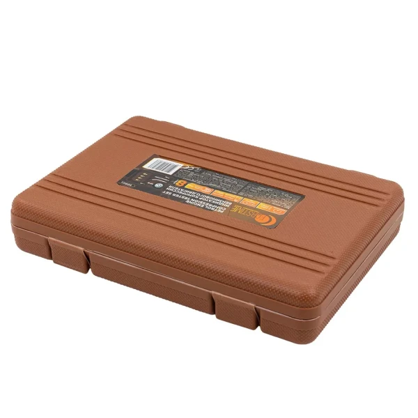 Индикатор компрессии бензинового двигателя Profi 8пр.(0-21Bar, М10, М12, М14, М18 + 2 жестких прижимных адаптера-переходника) , в кейсе