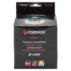 Кордщетка чашеобразная латунная для УШМ 100мм (М14)