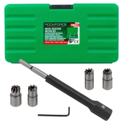 Набор фрез для чистки и восстановления посадочных мест дизельных форсунок 6пр(15х19, 17х17, 17х19, 17х21мм) кейсе