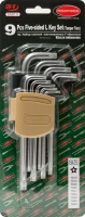 Набор ключей Г-образных TORX 5-лучевых, 9пр.(TS10, TS15, TS20, TS25, TS27, TS30, TS40, TS45, TS50 с отверстием)в пластиковом держателе