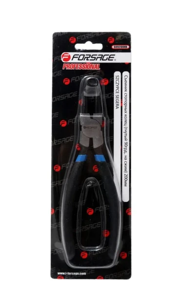 Съемник стопорных колец гнутый на сжим (90°,L-230мм), в блистере