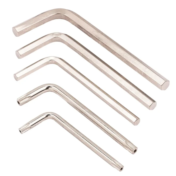 Ключи Г-образные длинные, набор 5пр. (4-6мм, T20H, T25H)