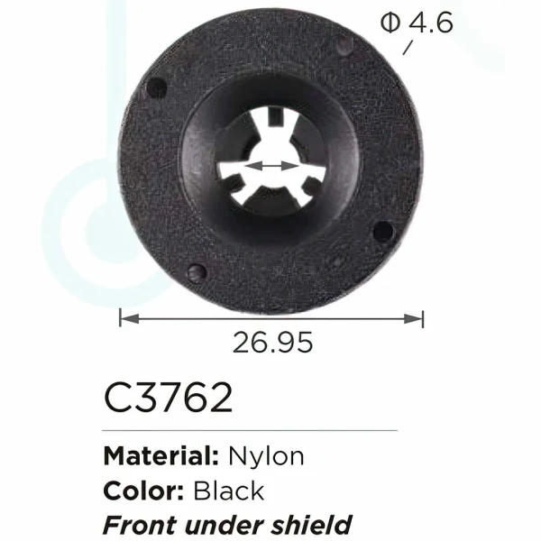 Клипса для крепления внутренней обшивки а/м КИА пластиковая (100шт/уп.)