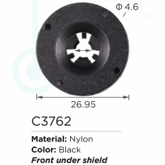 Клипса для крепления внутренней обшивки а/м КИА пластиковая (100шт/уп.)