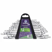 Набор ключей комбинированных и рожковых,12пр.(6х7,8х9,10,11,12,13,14,17,19,22,24х27,30х32мм),в пластиковом держателе