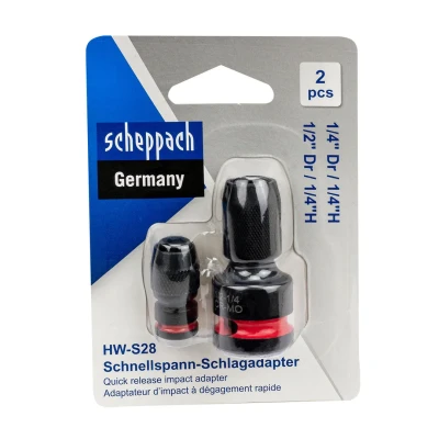 Битодержатели ударные 1/4''(F)х1/4''(F), 1/2''(F)х1/4''(F), набор 2пр.