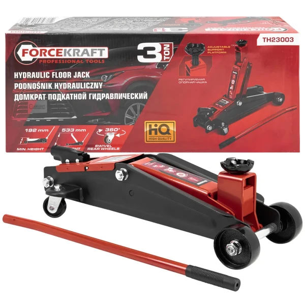 Домкрат подкатной гидравлический 3 т (h min-192мм, h max-533мм)