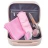 Набор(сумка розовая 2149#+полотенце+зеркало52870+повязка на голову на липучке+лейка для душа52061)