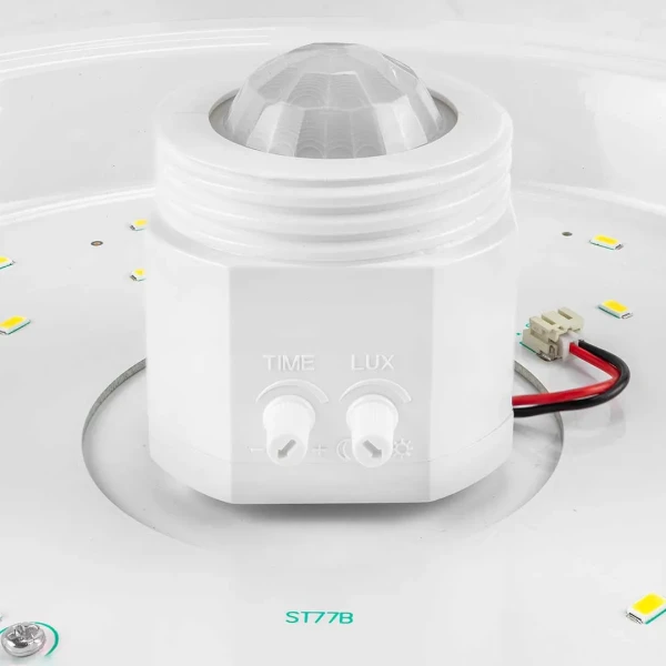 Светильник светодиодный ITALIA с датчиком движения, 16W, 1200lm, 4000K, IP20, AC220-240V, 50/60Hz, 360град, белый корпус