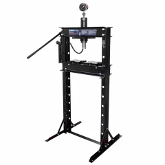 Пресс гидравлический с манометром напольный 20т, (рабочая высота: 0-910мм, рабочая ширина: 490мм, рабочий стол: 200х490мм, ход штока: 185мм)