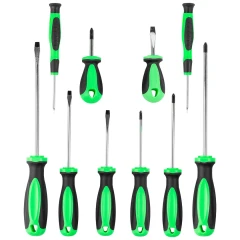 Набор отверток 10пр.(SL:150х5.6,100х4.5,78х3.8,40х5.6мм РН2х150,РН1х100,РН0х75,РН2х40мм Т4,Т5х150мм)в блистере