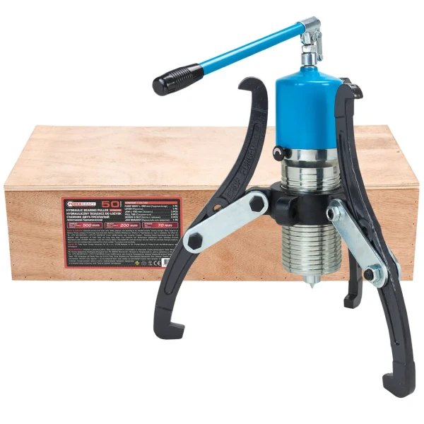 Съемник двух-трехлапый переставной гидравлический 50т(Ø захвата:200-500мм,мах. глубина захвата-250мм,ход штока-60мм)