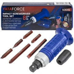 Отвертка ударная с набором бит и адаптером 8пр.