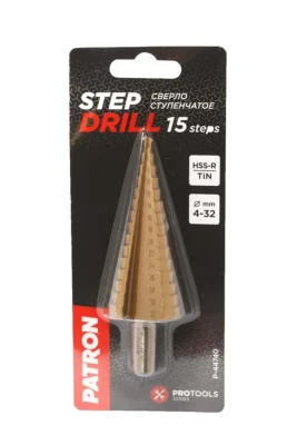 Сверло ступенчатое HSS 4241(4-32мм), в блистере