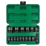 Набор головок ударных коротких 16пр.1/2''(6-гр.)(10,12-17,19,21,22,24,27,30,32мм(36мм-12гр)+удлинитель 75мм),в кейсе